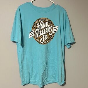 Blue Hank Williams Jr Concert Shirt XL